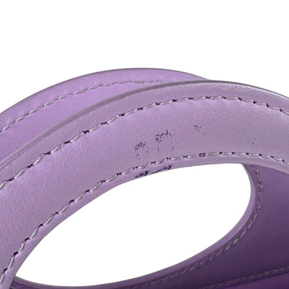 BURBERRY Handbag Shoulder Bag Purple Leather/Silvertone - Picture 12 of 13